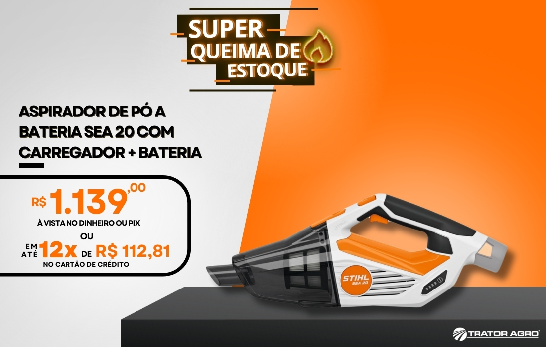 Aspirador de pó a bateria SEA 20 com Bateria + Carregador